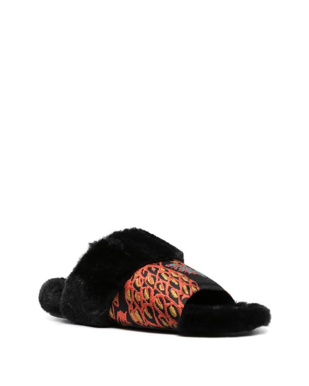 LaDoubleJ Black Winter Slides