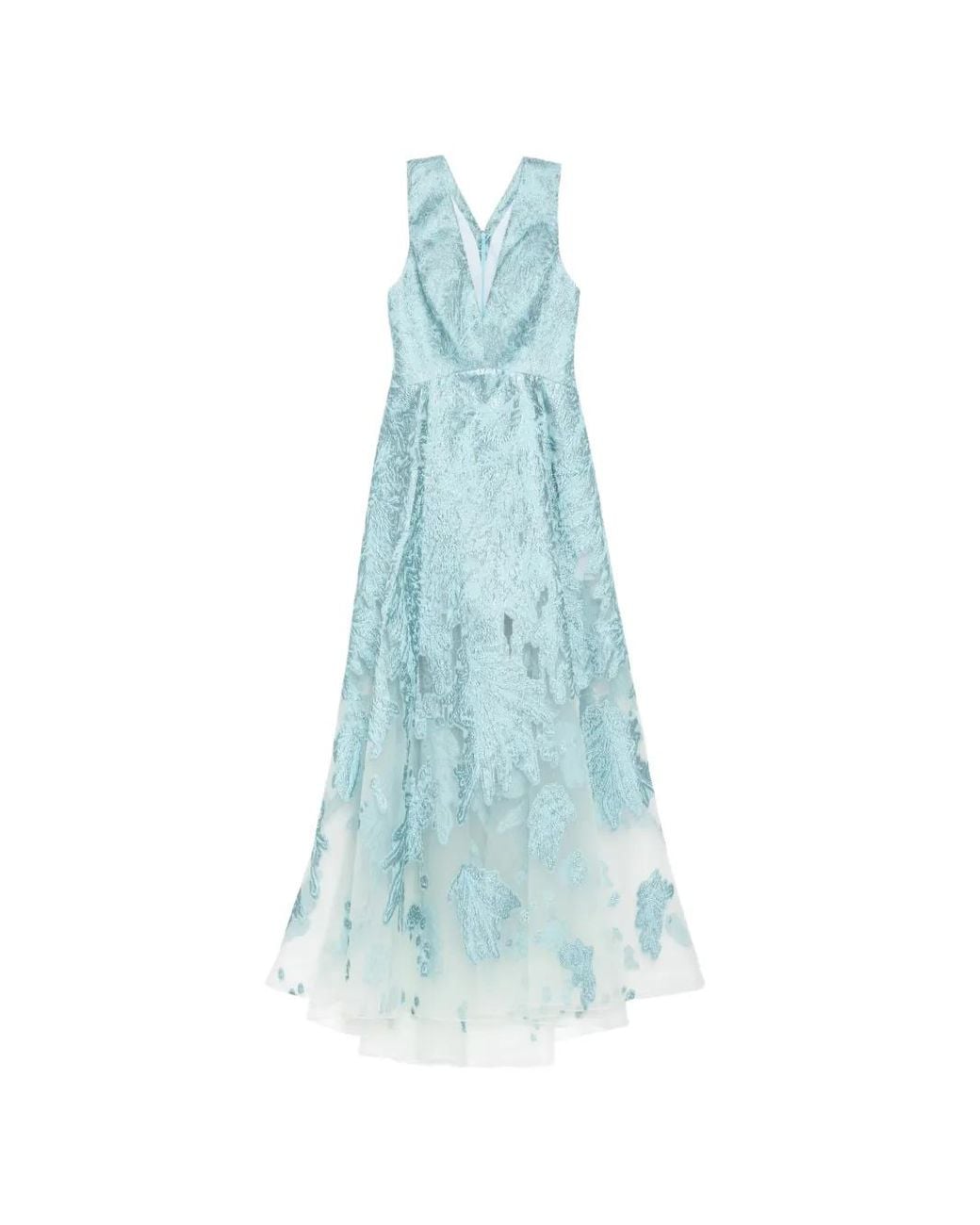 Saiid Kobeisy Blue Brocade Dress