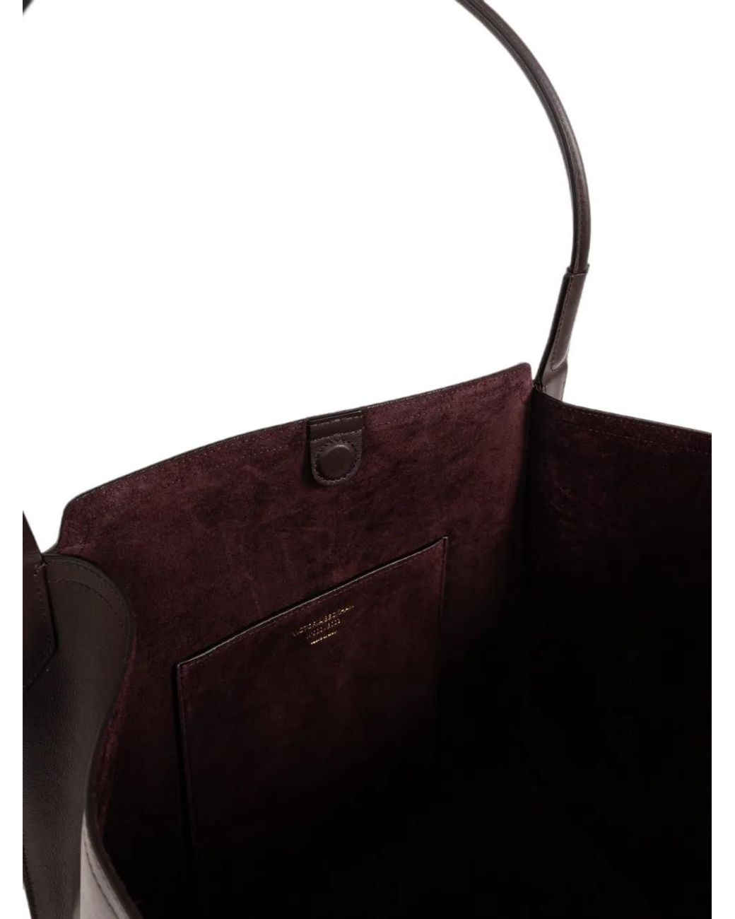 Victoria Beckham Brown Sac Cabas Vitoria À Logo Imprimé