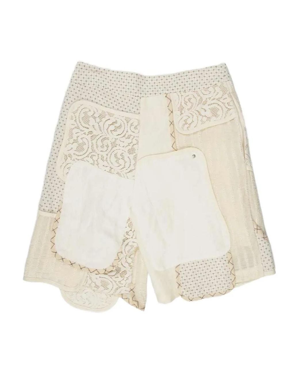 Commun's Natural Patchwork Shorts for men