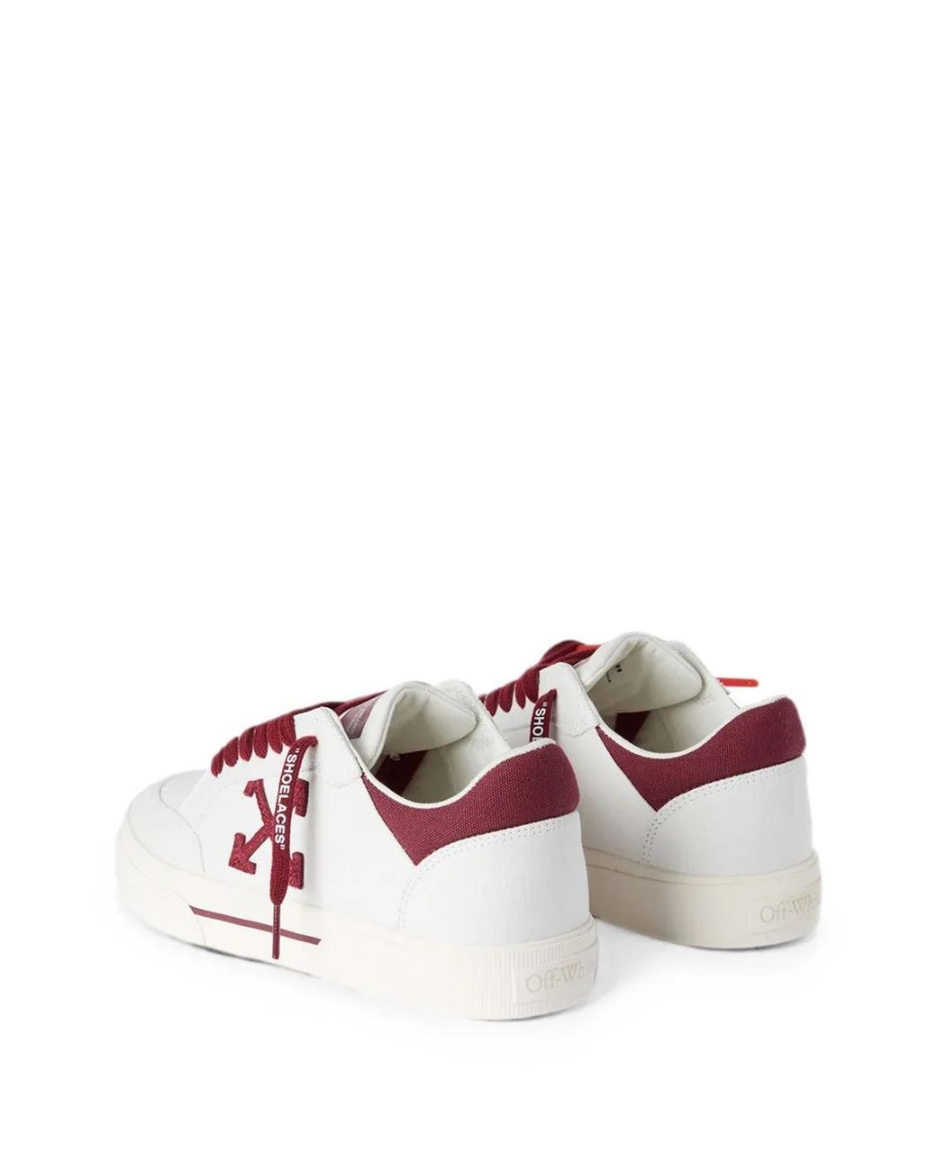 Off-White c/o Virgil Abloh Red Vulc Panelled Sneakers