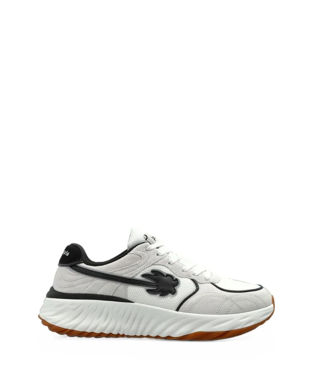Palm Angels White Logo-Patch Panelled Sneakers for men