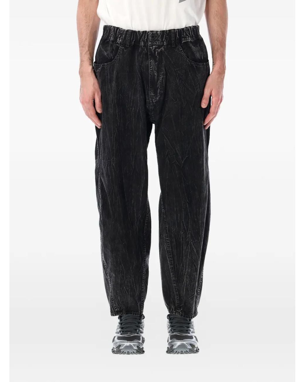 Jean À Taille Élastiquée And Wander pour homme en coloris Black