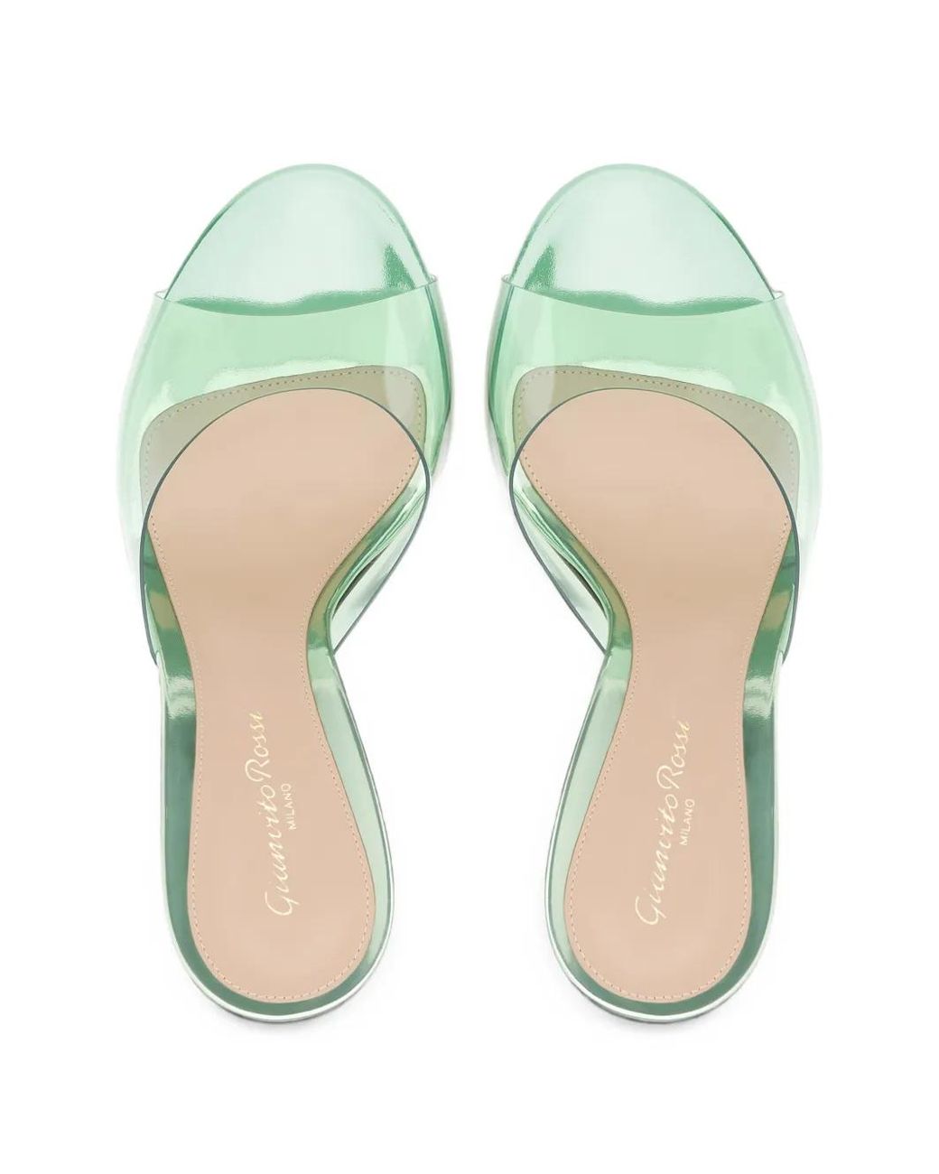 Gianvito Rossi Green Mules Sofia 95