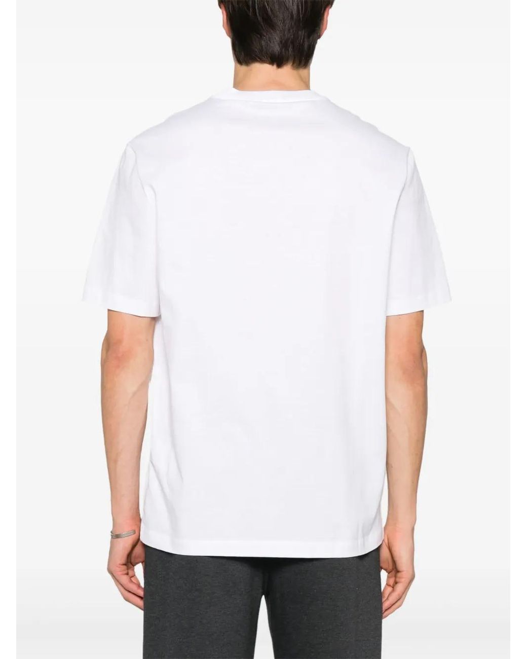 Versace White T-Shirt With Logo for men