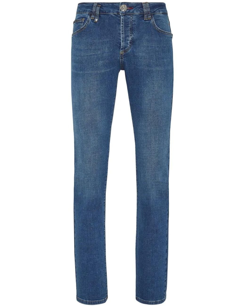 Philipp Plein Blue Supreme Iconic Straight-Leg Jeans for men