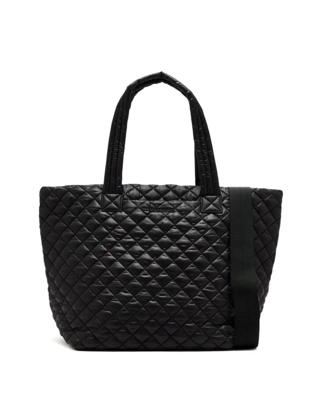 MZ Wallace Black Medium Metro Deluxe Quilted Top Handle Tote Bag