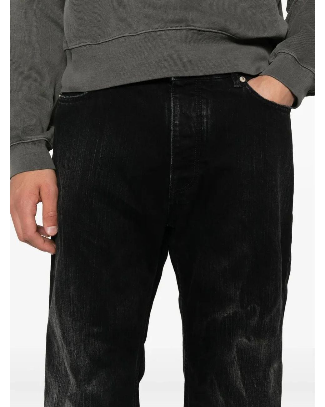 Balenciaga Black Button-Fastening Jeans for men