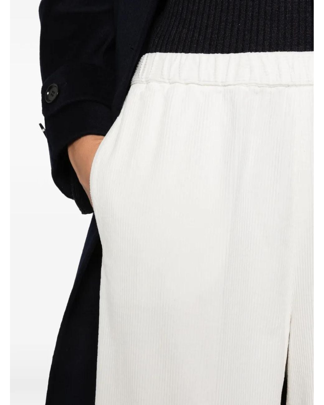 Aspesi White Corduroy Trousers