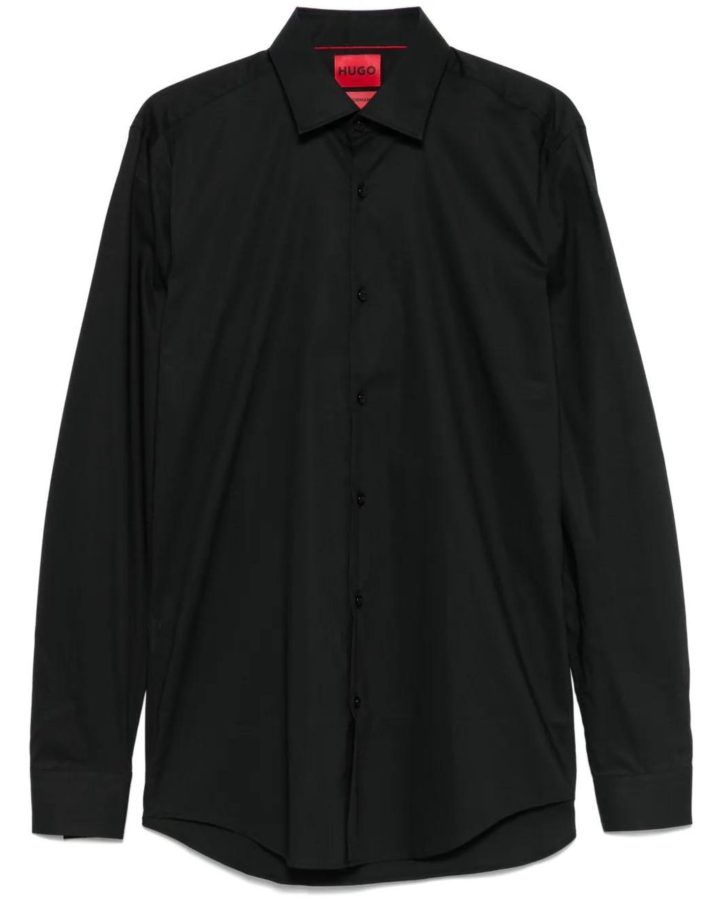 HUGO Black Poplin Shirt for men