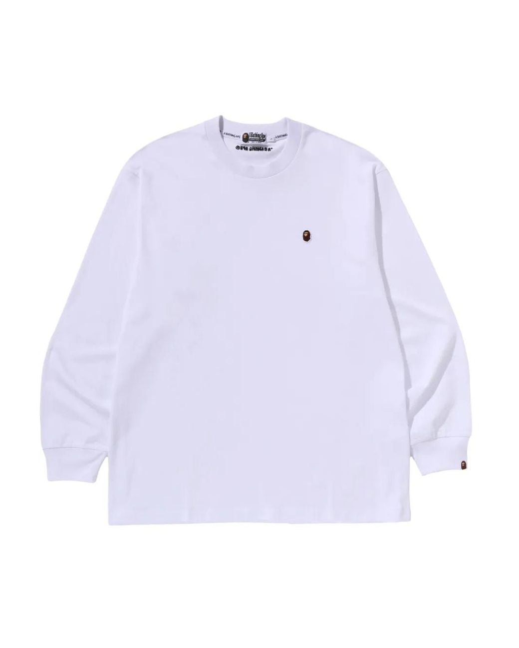 A Bathing Ape Langarmshirt Mit Logo-Patch in White für Herren