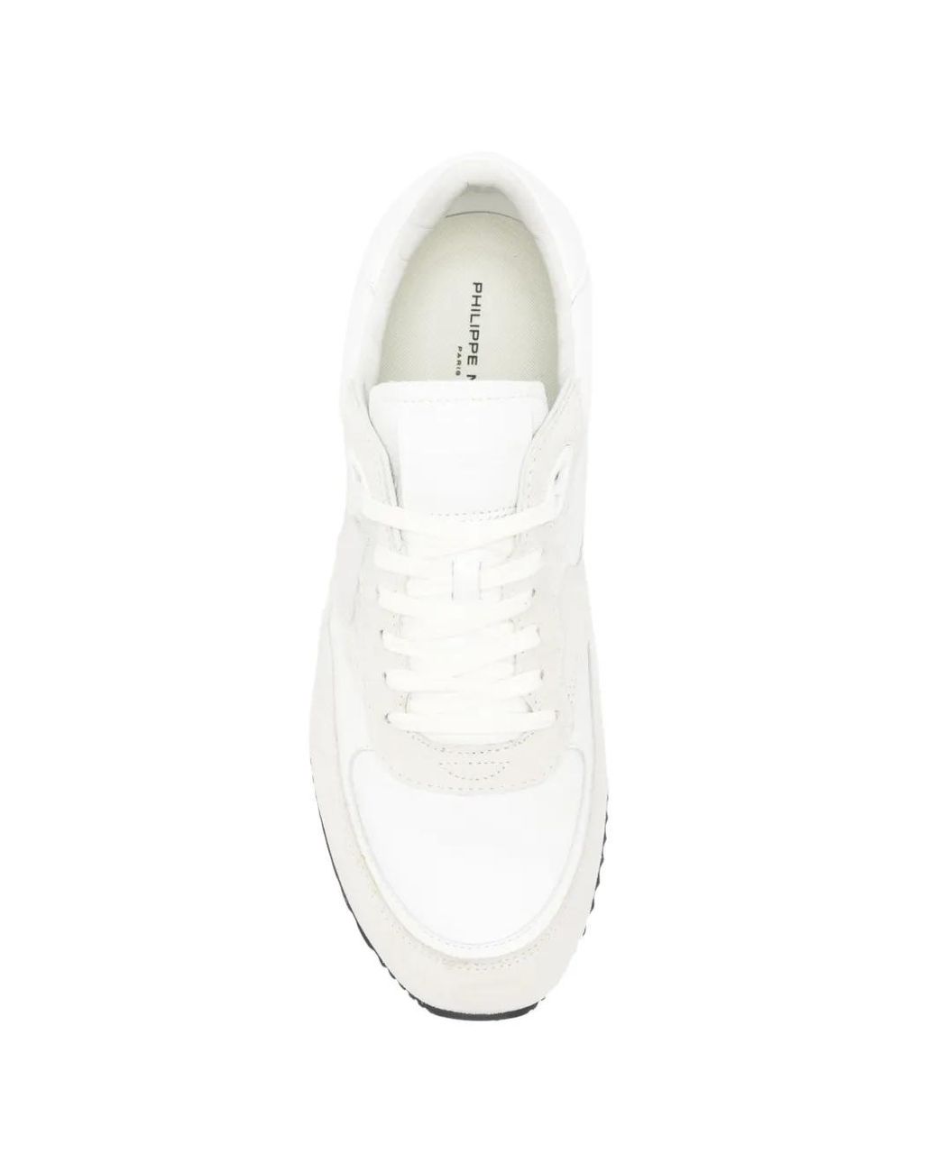 Philippe Model White Baskets À Patch Logo for men
