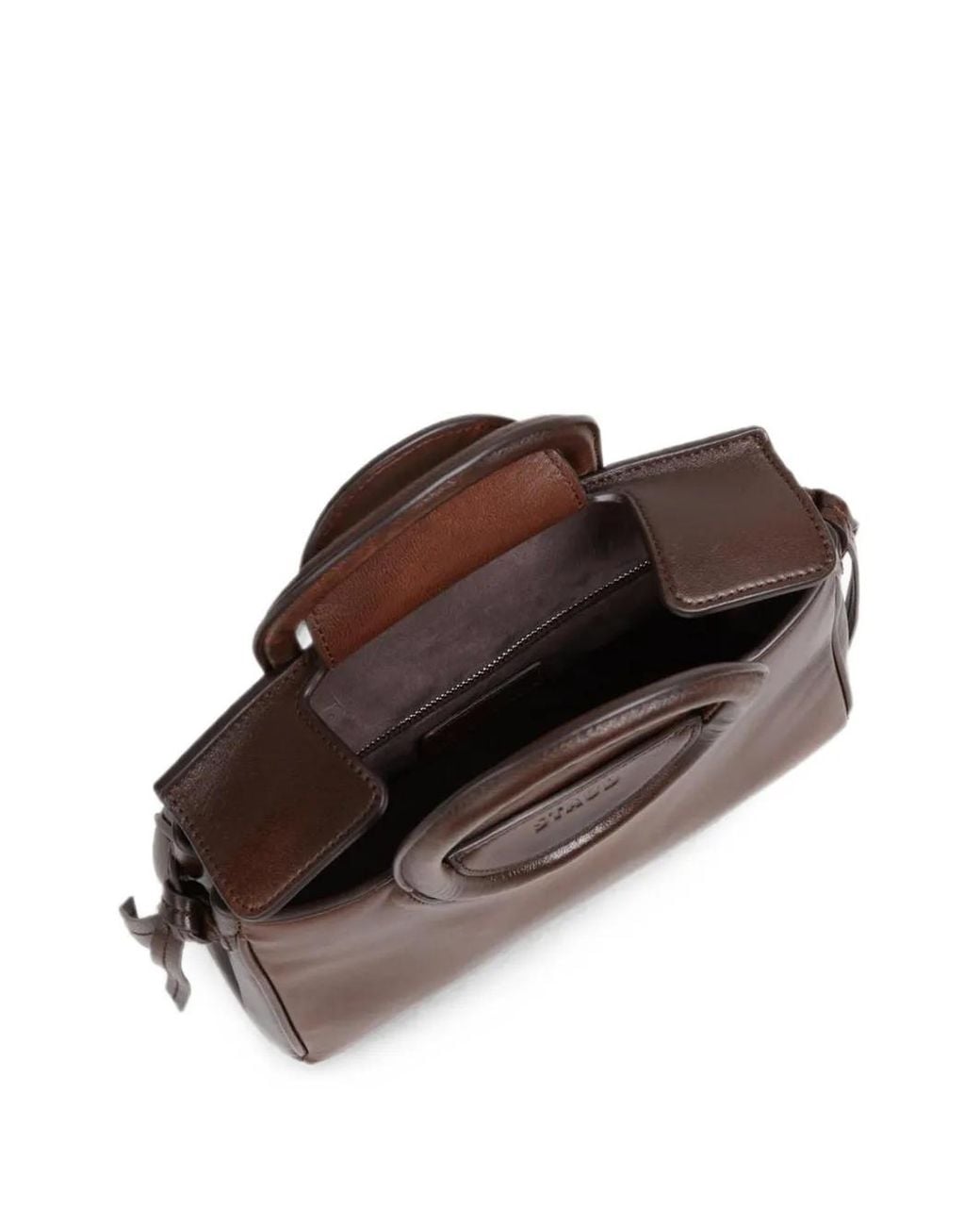 Staud Brown Maude Leather Tote Bag