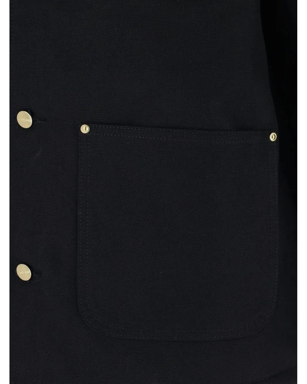 Carhartt Black Veste Og Chore À Col En Velours Côtelé Et Patch Logo for men