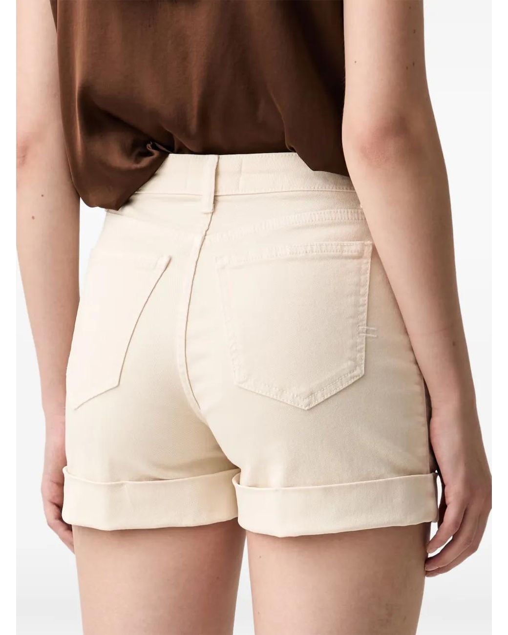 ViCOLO Natural Button-Embellishment Short