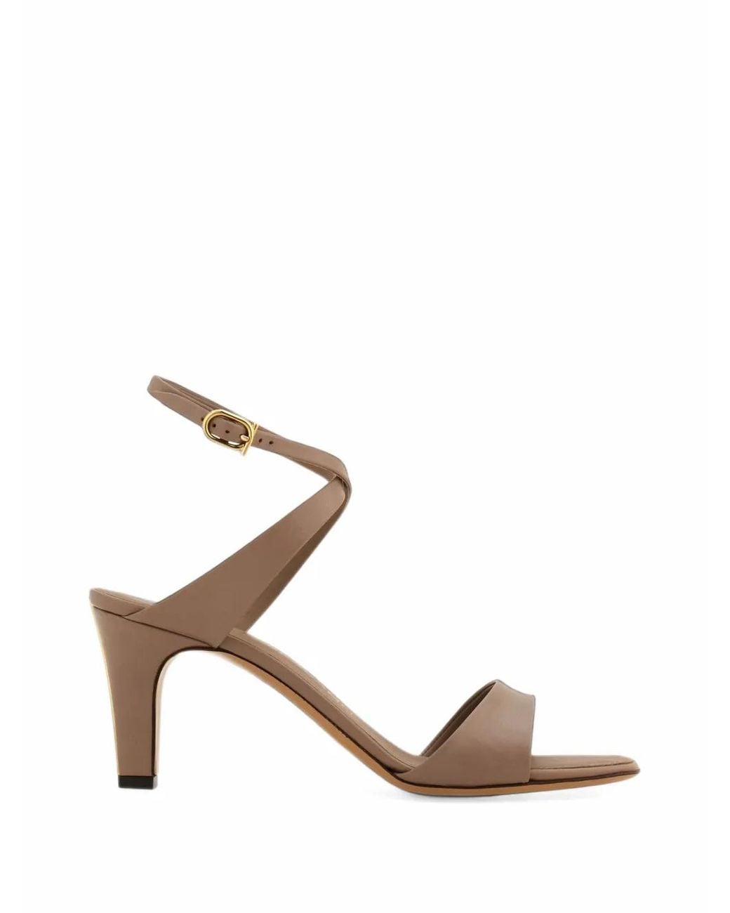 Ferragamo Metallic Square-Toe Sandals
