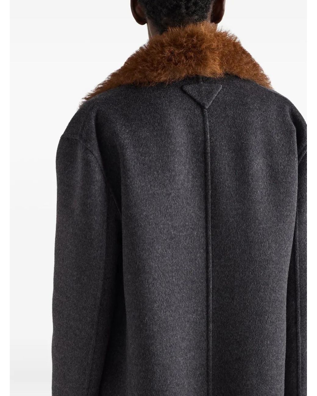 Prada Blue Double-Breasted Coat