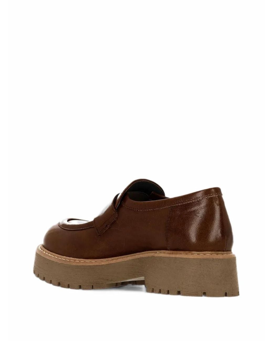 Patrizia Bonfanti Brown Platform Leather Loafers