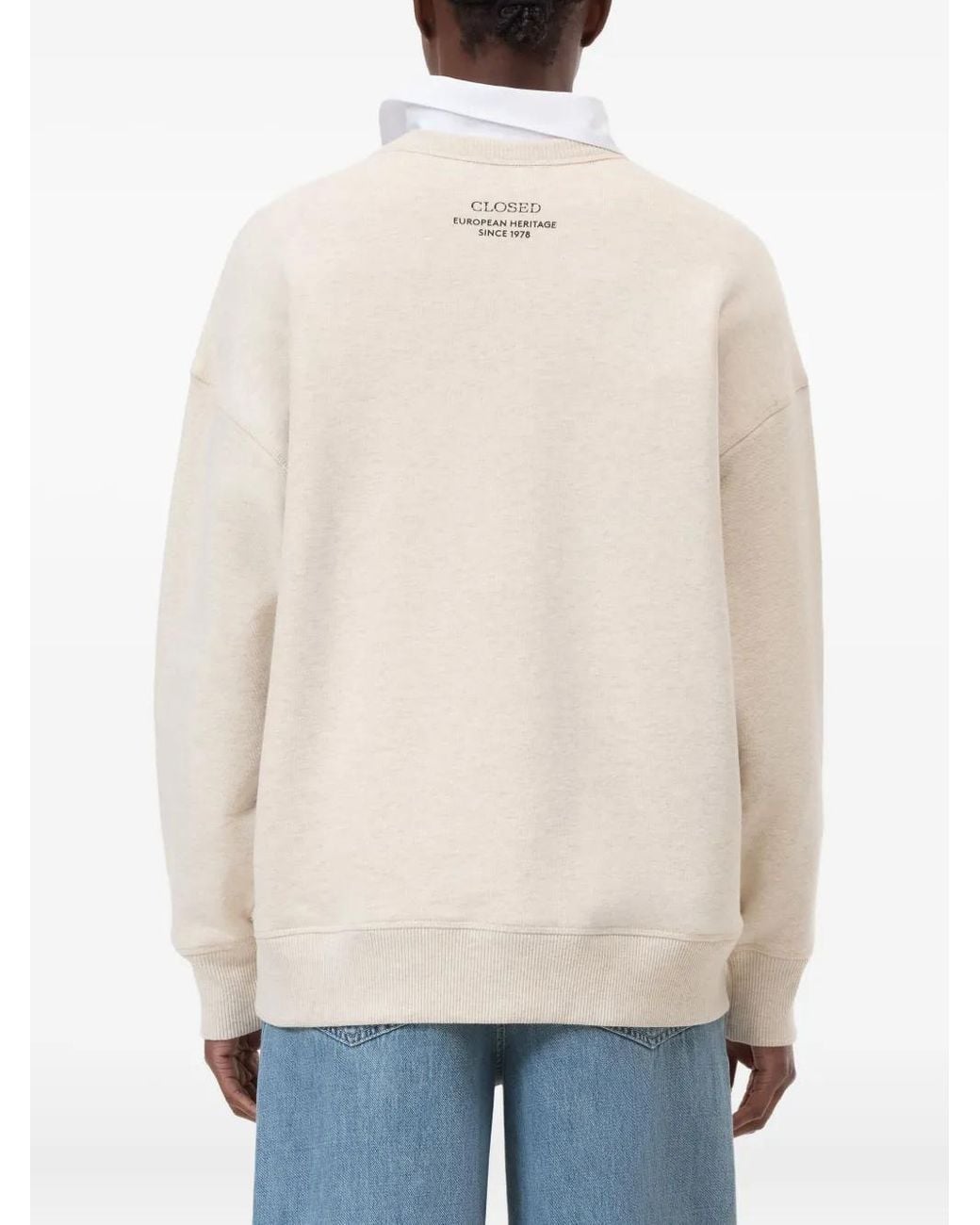 Closed Sweater Met V-Hals in het White