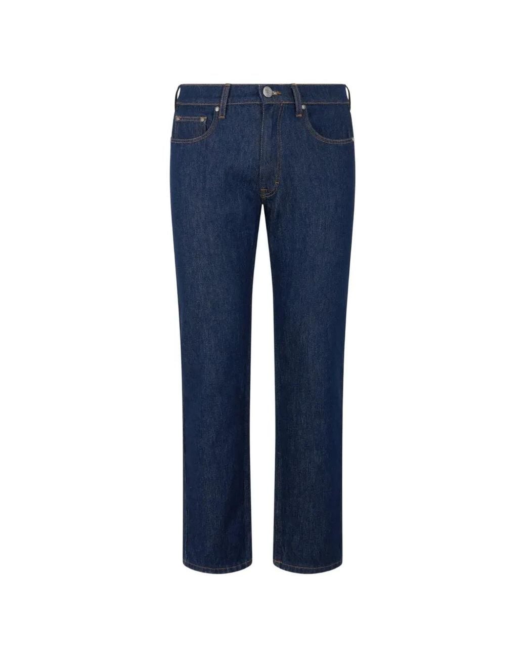 Roberto Cavalli Blue Logo-Embroidered Straight-Leg Jeans for men