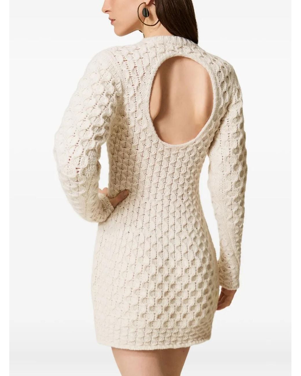 Twinset Natural Open-Back Dress