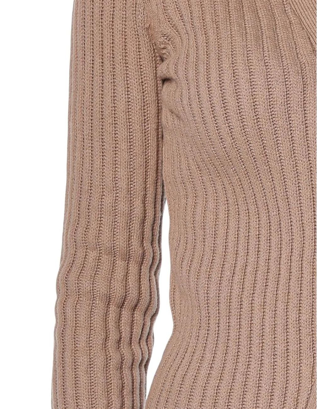 DKNY Natural Ribbed-Knit Button-Up Cardigan
