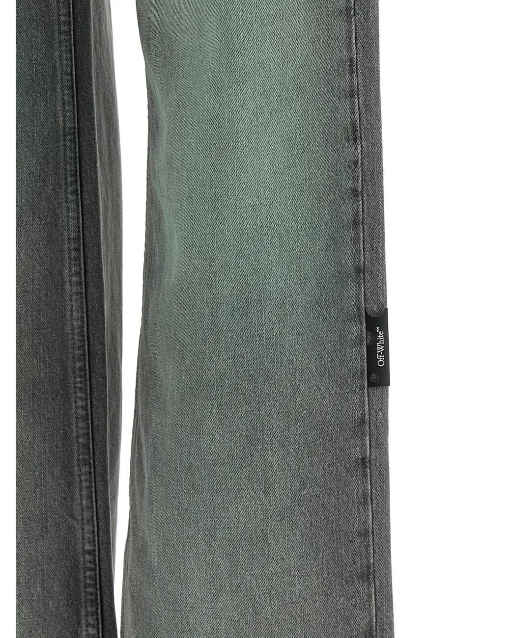 Off-White c/o Virgil Abloh Green Spray Susy Belt-Loops Jeans