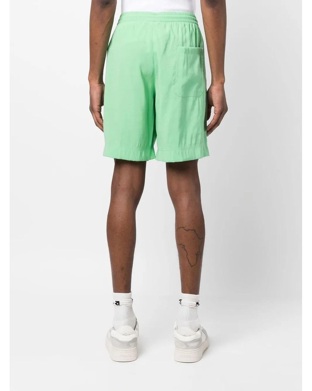 MSGM Shorts Met Elastische Tailleband in het Green voor heren