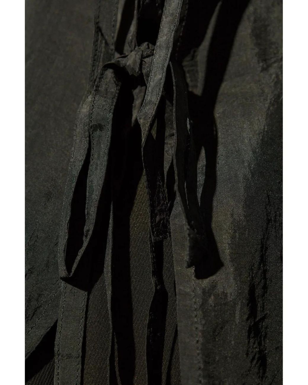 Ganni Black Crinkled Finish Shirt