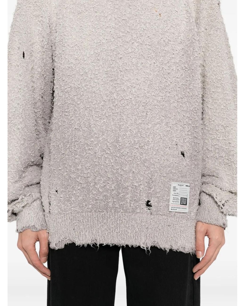 Maison Mihara Yasuhiro Gray Sweaters for men