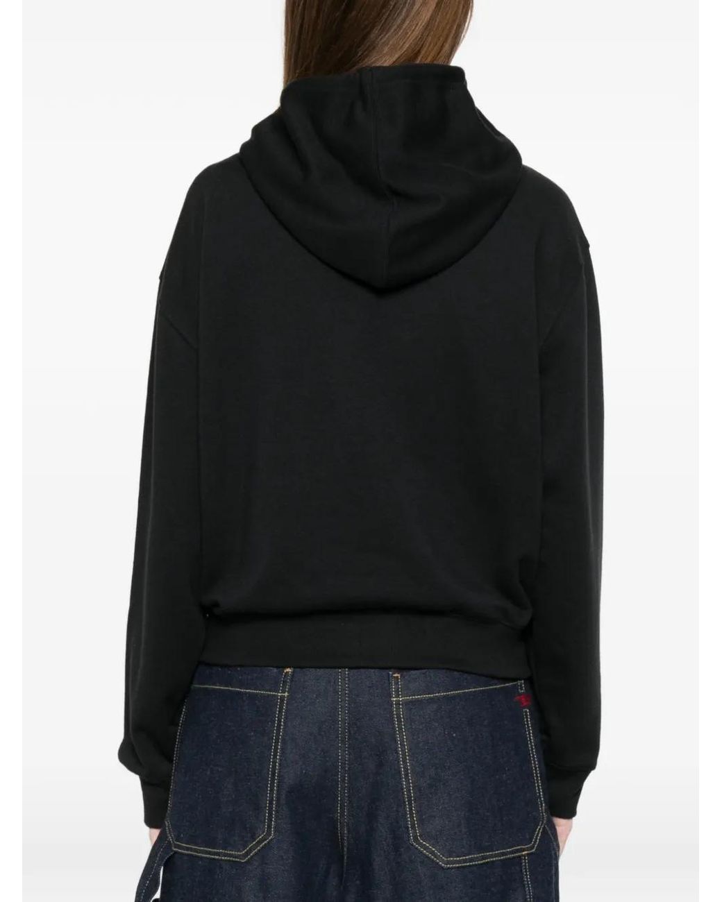 New Balance Black Logo-Zipped Hoodie