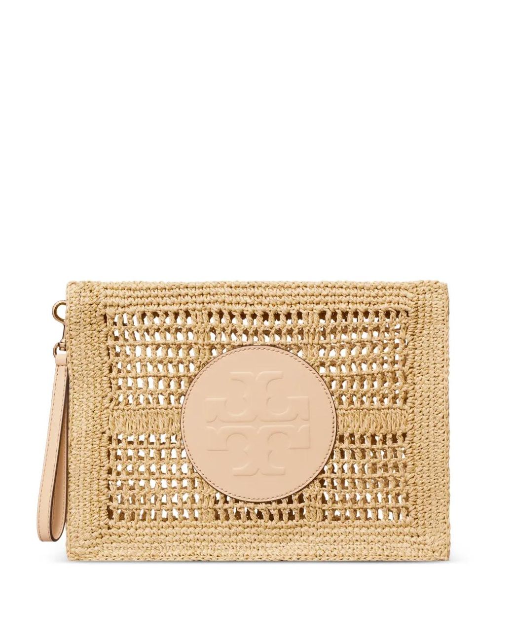 Tory Burch Natural Ella Hand-Crocheted Pouch