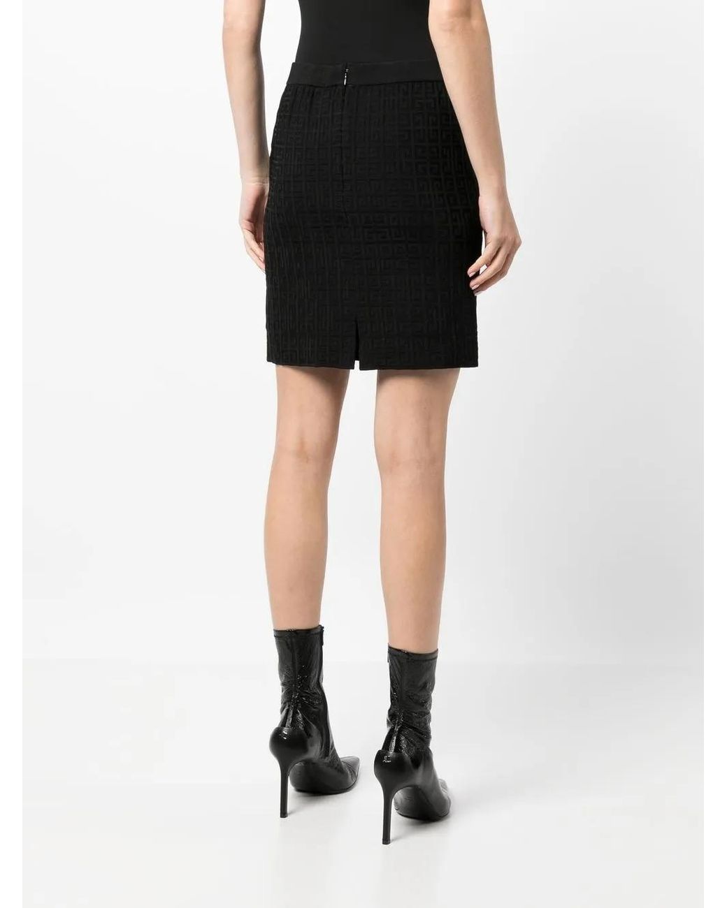 Givenchy Black 4G Monogram-Jacquard Mini Skirt
