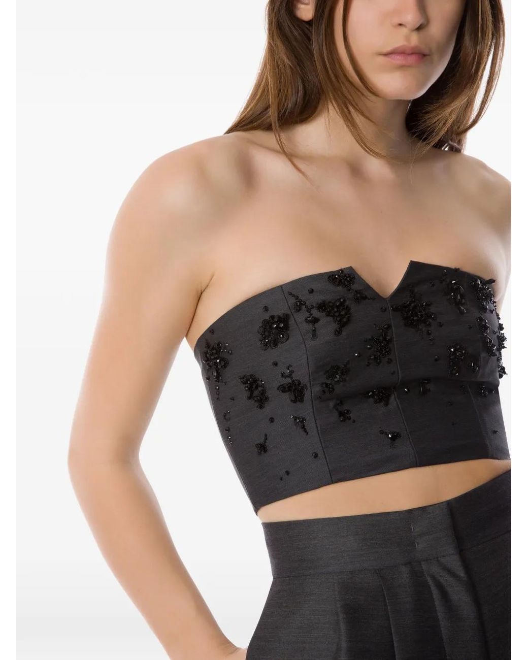Alberta Ferretti Verfraaide Top in het Black