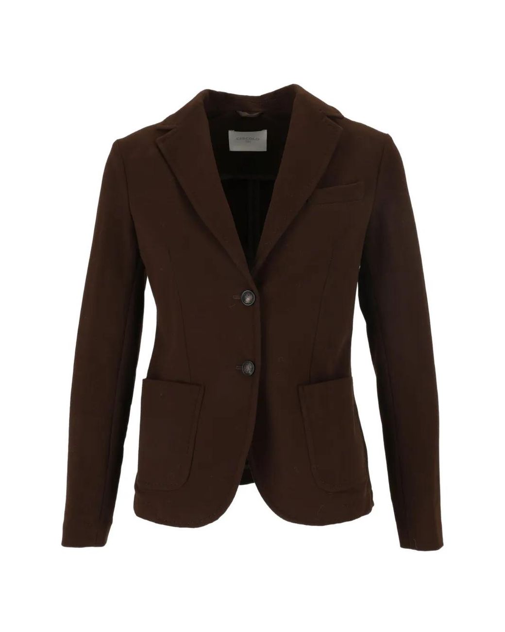 Circolo 1901 Brown Slim-Fit Fleece Blazer