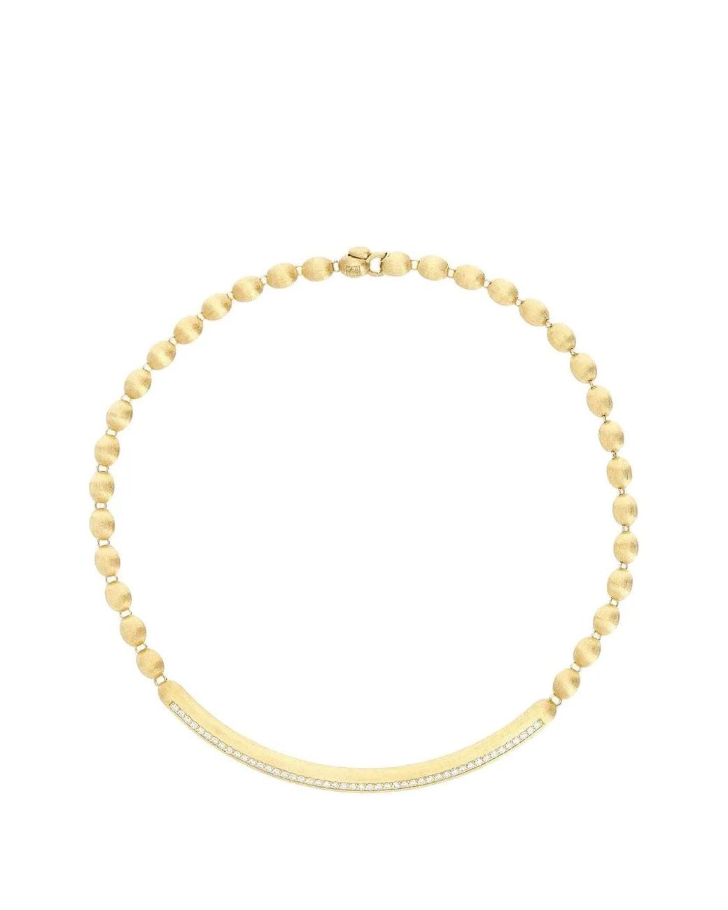 Nanis Metallic Elite Boules Diamond Bar Necklace