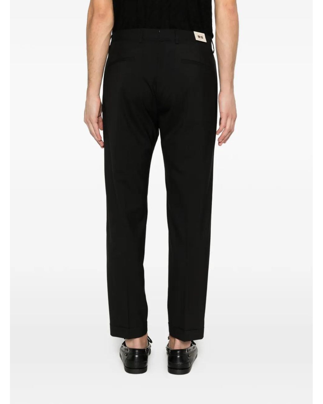Briglia 1949 Black Pleated Cuffed Trousers for men