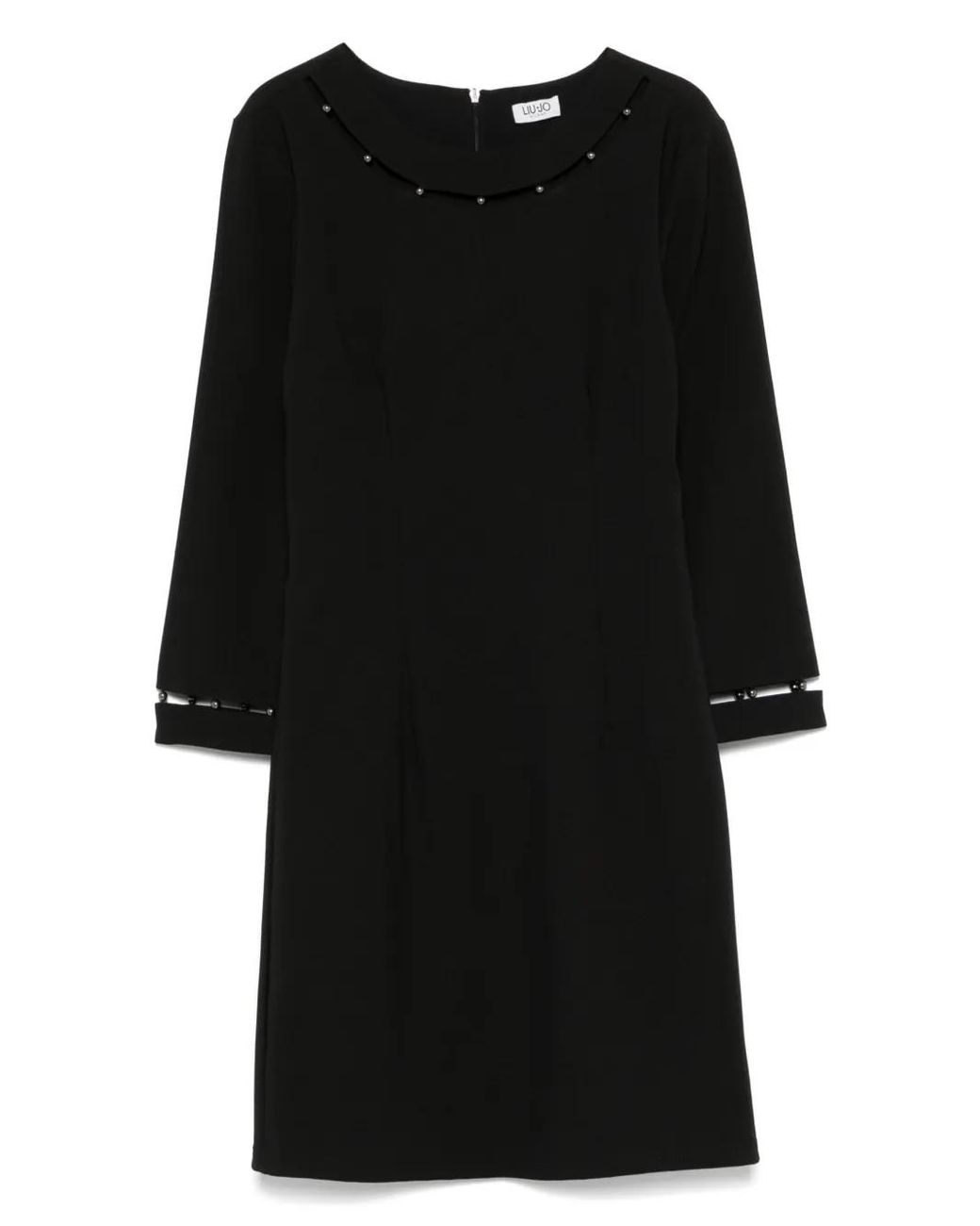 Liu Jo Black Bead-Detailing Mini Dress