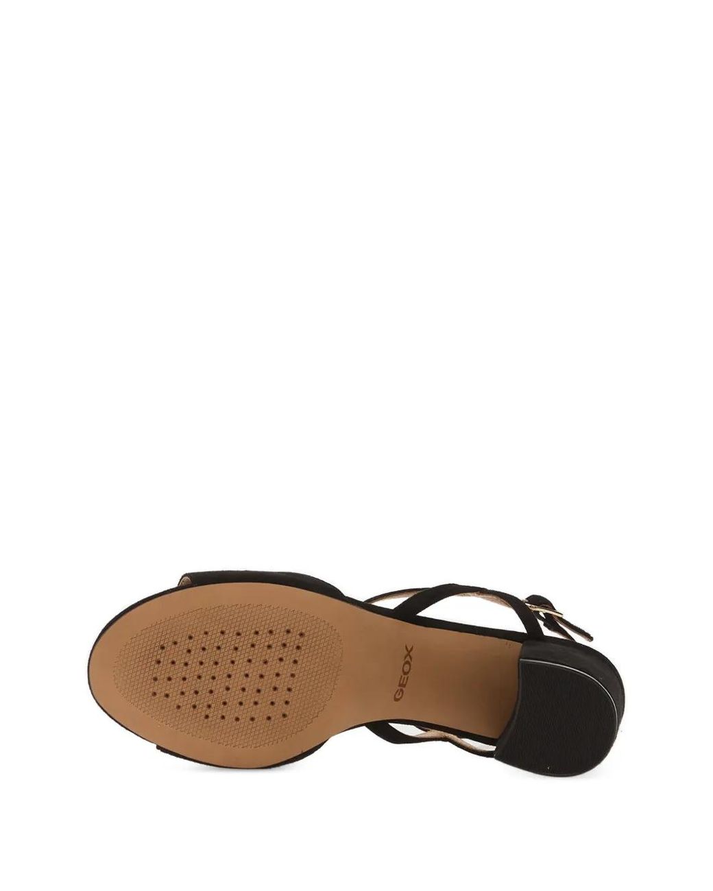 Geox Black Virnilisa Block-Heel Suede Sandals