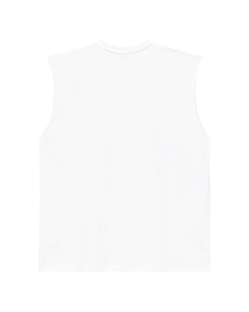 RTA White Terry Muscle Cursive-Logo T-Shirt for men