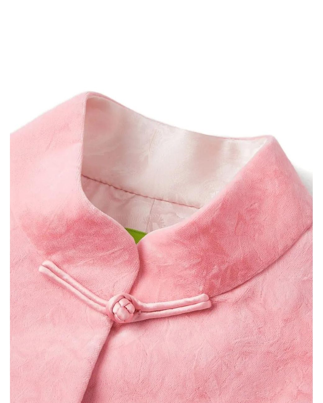 Shanghai Tang Pink Knotted-Button Pocket Jacket