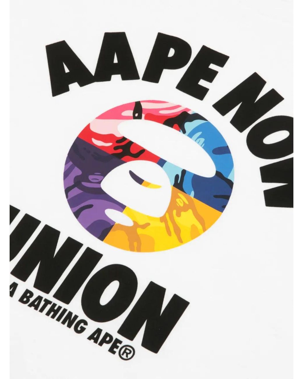 Aape By A Bathing Ape White Graphic-Print T-Shirt for men