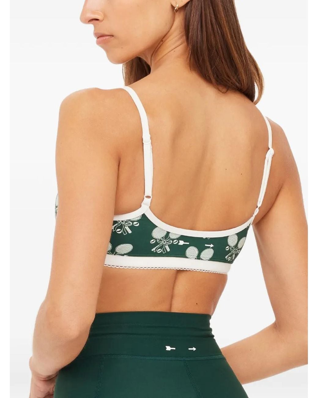 Reggiseno Con Stampa Racchette di The Upside in Green