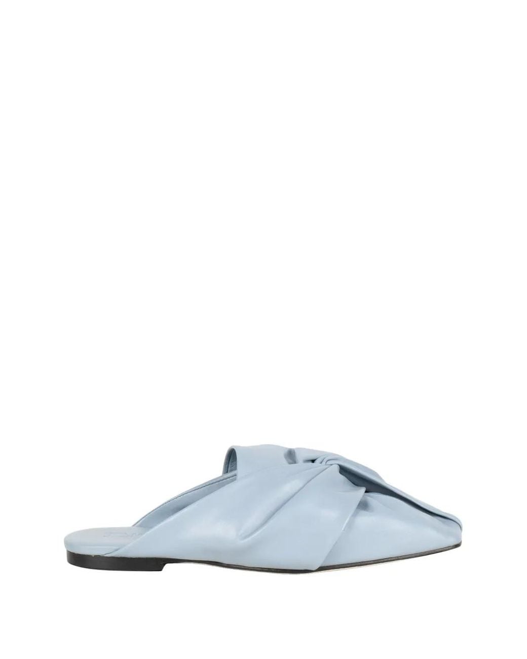 JVAM Blue Twisted Square-Toe Mules