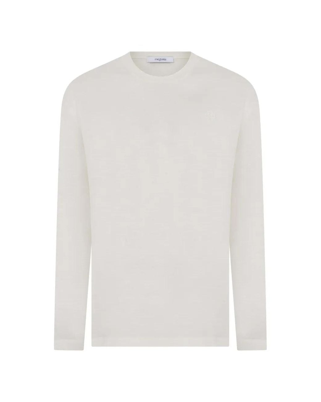 MEGUSTA White Aurea Long-Sleeve T-Shirt for men