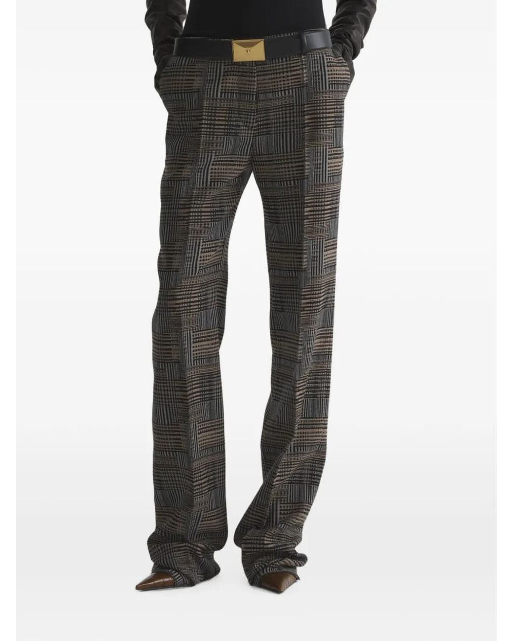Mugler Black Low-Waist Straight Trousers