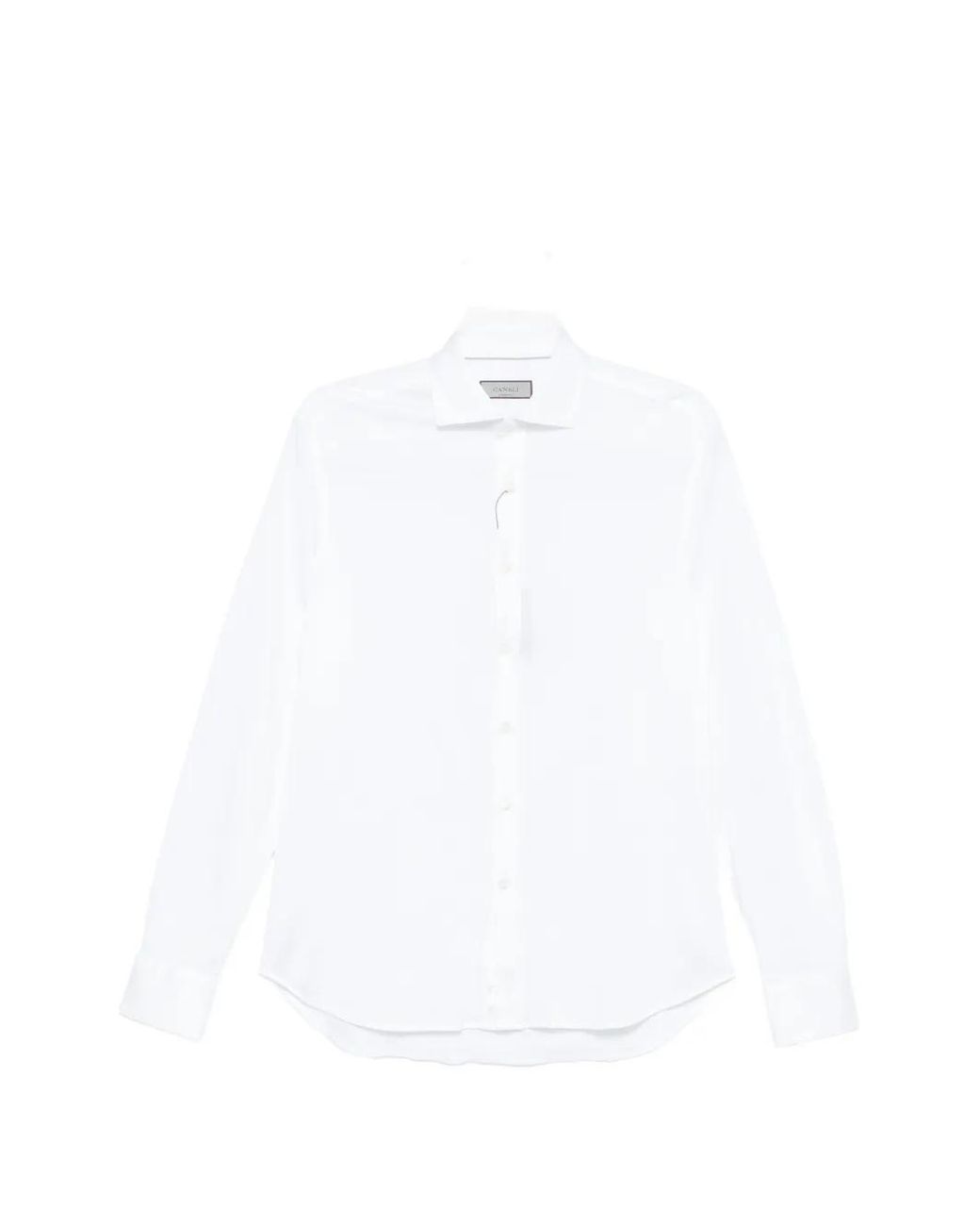 Canali White Spread-Collar Shirt for men