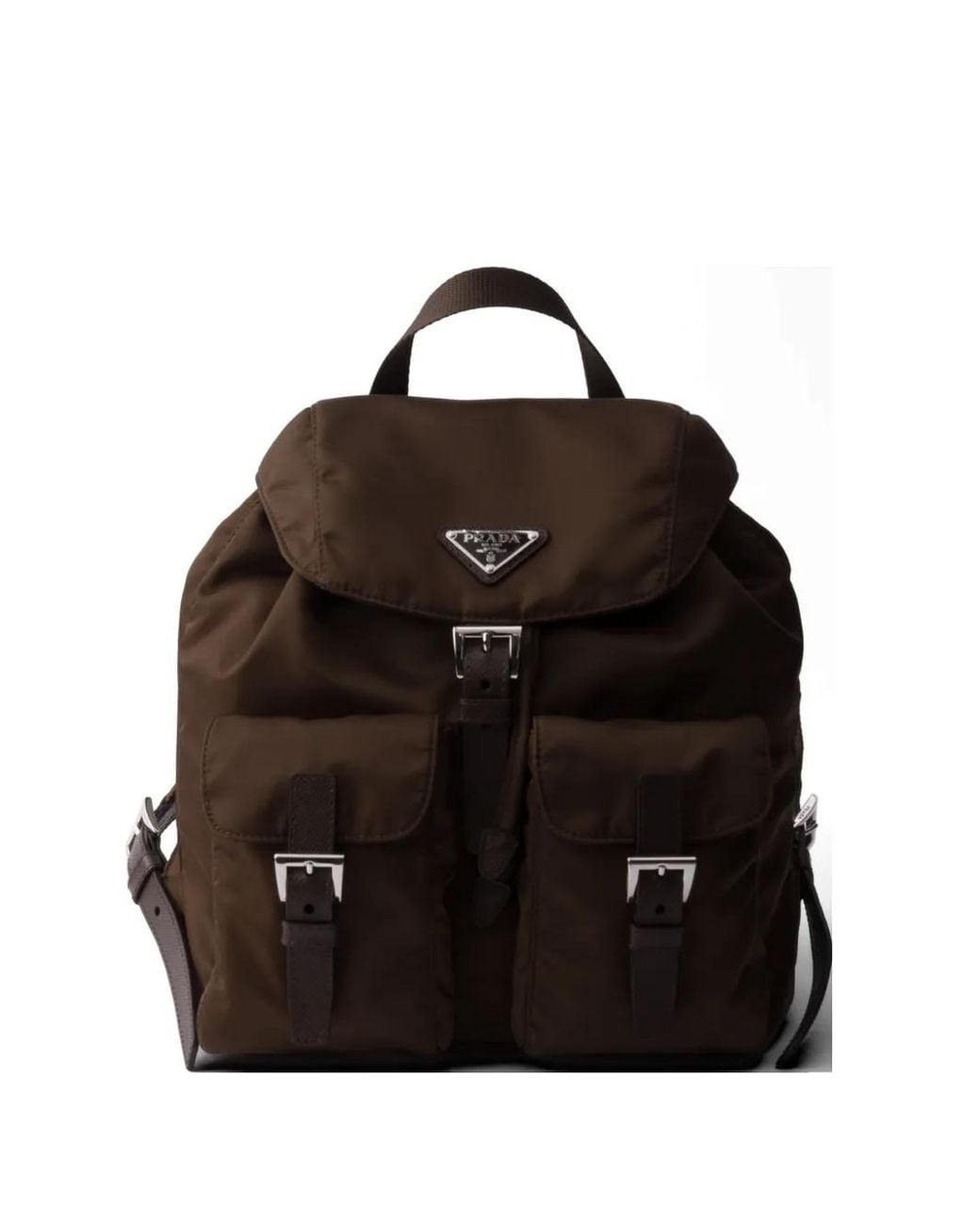 Prada Black Re-Nylon Buckle-Fastening Backpack