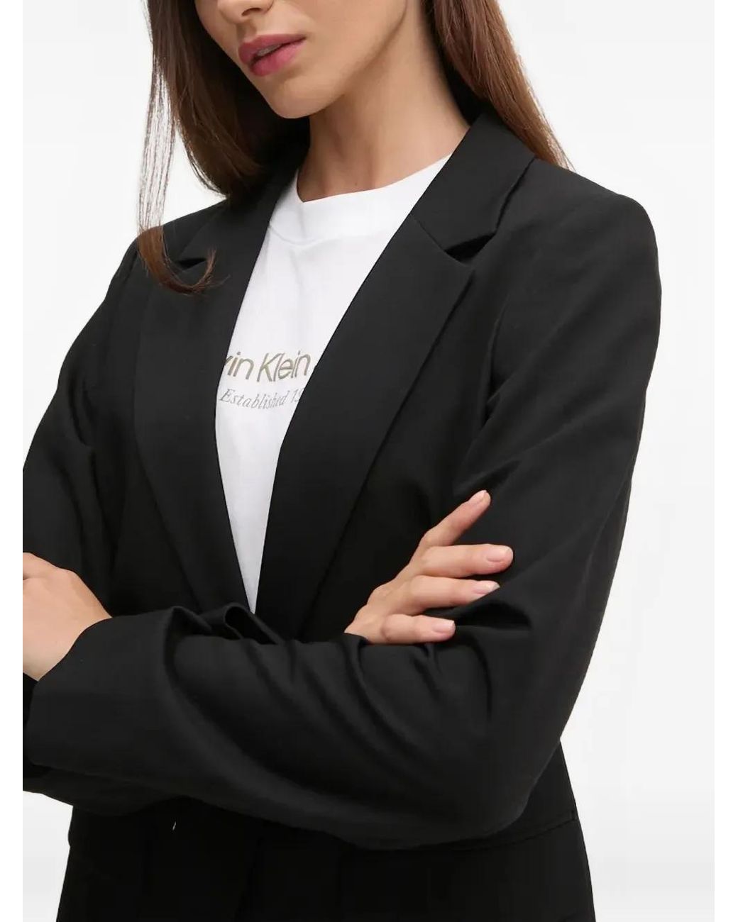 Benetton Black Button-Fastening Blazer