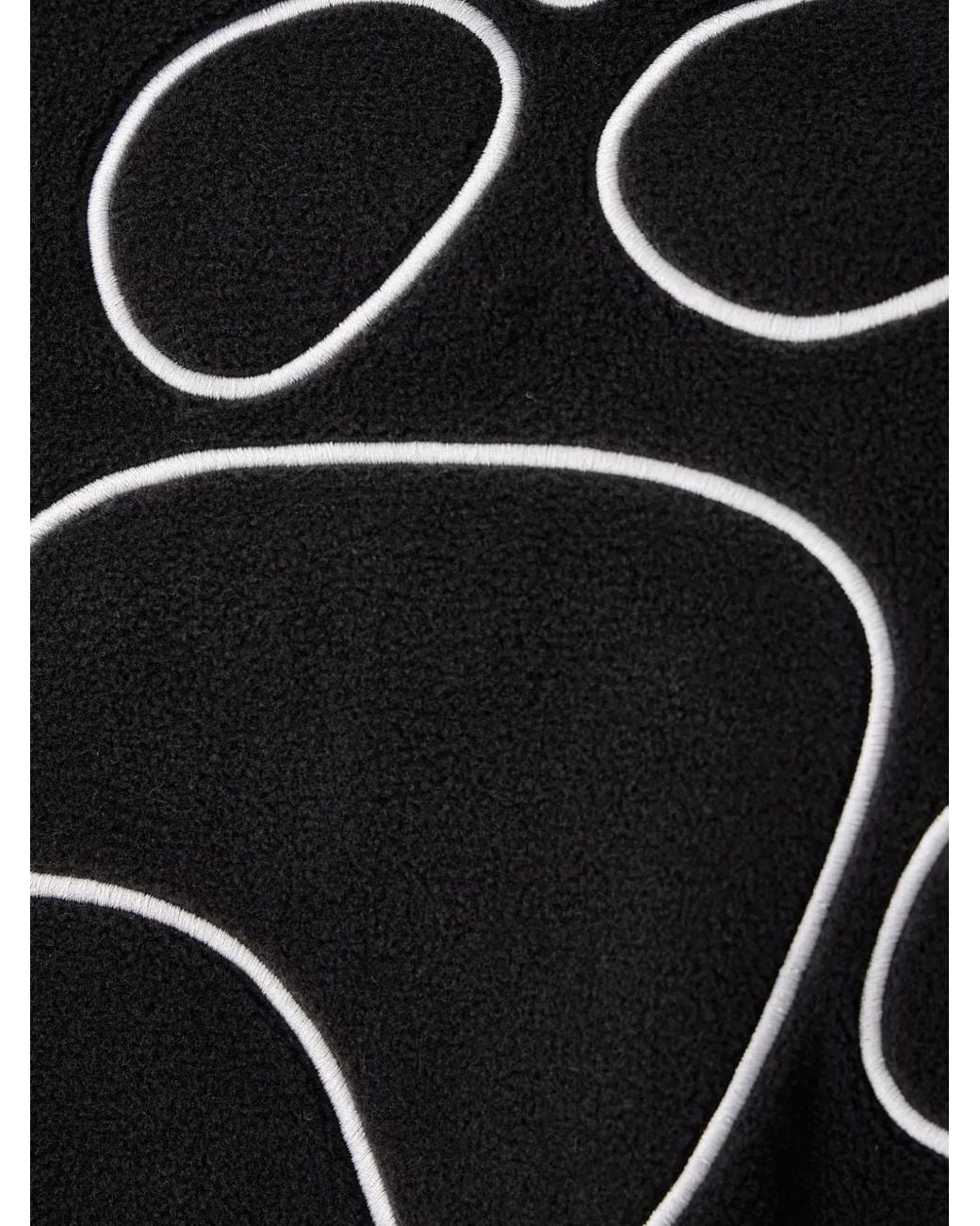 Jack Wolfskin Black Logo-Embroidered Zip-Up Sweater for men
